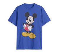 Disney Men's Classic Mickey Mouse Full Size Graphic Short Sleeve T-Shirt, Royal, XL