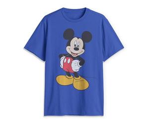 Disney Men's Classic Mickey Mouse Full Size Graphic Short Sleeve T-Shirt, Royal, XL
