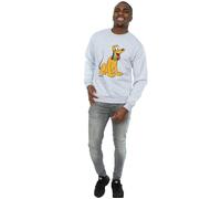 Disney Men's Classic Pluto Sweatshirt in Grey | Size: Medium Disney Grey M