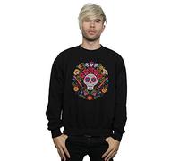 Disney Men's Coco Embroidered Skull Print Sweatshirt Black XXX-Large