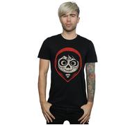 Disney Men's Coco Miguel Skeleton Face Hood T-Shirt in Black | Size: 4XL Disney Black 4XL