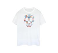 Disney Men's Coco Skull Pattern T-Shirt X-Large White