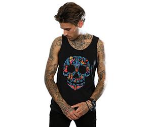 Disney Men's Coco Skull Pattern Vest Large Black
