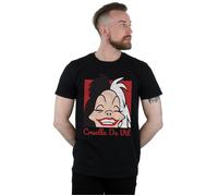Disney Men's Cruella De Vil Cropped Head T-Shirt in Black | Size: Medium Disney Black M