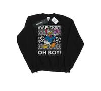 (S, Black) Disney Mens Donald Duck Christmas Fair Isle Sweatshirt