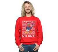 Disney Men's Donald Duck Christmas Fair Isle Sweatshirt in Red | Size: 3XL Disney Red 3XL