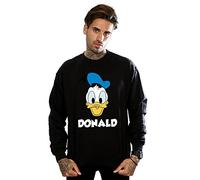 Disney Men's Donald Duck Face Sweatshirt XXX-Large Black