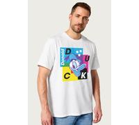 Disney Men's Donald Duck Retro 3D Effect T-Shirt in White | Size: Small Disney White S