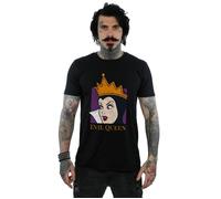 Disney Men's Evil Queen Cropped Head T-Shirt in Black | Size: Medium Disney Black M