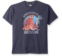 Disney Men's Finding Dory Hank Adventure is Brewing Graphic T-Shirt, Navy Heather, XL