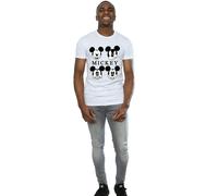 Disney Men's Four Heads Mickey Mouse Cotton T-Shirt in White | Size: Large Disney White L