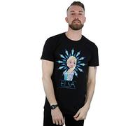 Disney Men's Frozen Elsa Snowflake T-Shirt Black Small