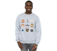 Disney Men's Frozen Heads Sweatshirt Medium Sport Grey