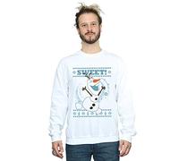 Disney Men's Frozen Olaf Sweet Christmas Sweatshirt White XX-Large
