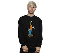 Disney Men's Goofy Christmas Lights Sweatshirt Black XXXX-Large