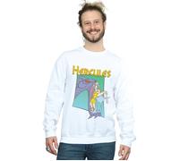 Disney Men's Hercules Hydra Fight Sweatshirt in White | Size: Medium Disney White M
