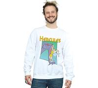 (L, White) Disney Mens Hercules Hydra Fight Sweatshirt