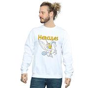 Disney Men's Hercules with Pegasus Sweatshirt White Medium