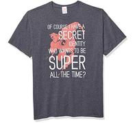 Disney Men's Incredibles Tees Shirt, Gray/Secret Identity, XL