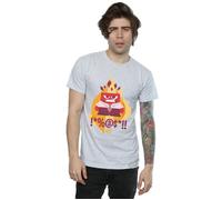 Disney Men's Inside Out Fired Up T-Shirt in Grey | Size: XL Disney Grey XL