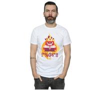 Disney Men's Inside Out Fired Up T-Shirt in White | Size: 2XL Disney White 2XL