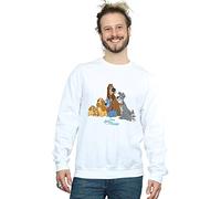 Disney Men's Lady and The Tramp Classic Group Sweatshirt White XXXXX-Large