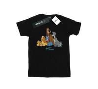 Disney Mens Lady And The Tramp Classic Group T-Shirt - Black - Black - 4XL