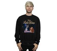 Disney Men's Lady and The Tramp Homage Sweatshirt Black XXXXX-Large