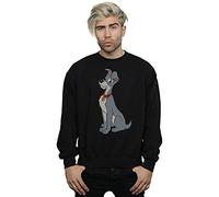Disney Men's Lady and The Tramp Spaghetti Heart Sweatshirt Black Medium