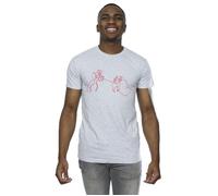 Disney Men's Lady & The Tramp Spaghetti Outline T-Shirt in Grey | Size: 3XL Disney Grey 3XL