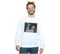 Disney Men's Lady & The Tramp Spaghetti Slurp Sweatshirt in White | Size: 4XL Disney White 4XL