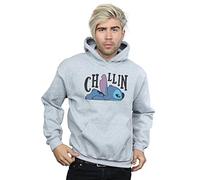 Disney Men's Lilo and Stitch Chillin Hoodie Sport Grey XXX-Large