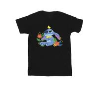 (L, Black) Disney Mens Lilo & Stitch Birds T-Shirt