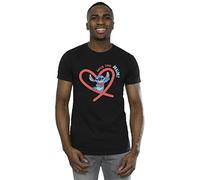 Disney Men's Lilo & Stitch Love You Mum T-Shirt Black Large