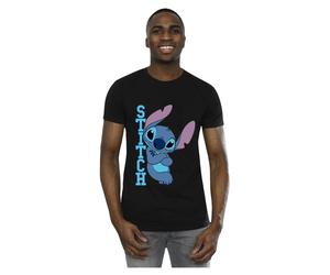 Disney Men's Lilo & Stitch Posing T-Shirt in Black | Size: 4XL Disney Black 4XL