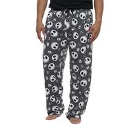Disney Mens Lounge Pants Jack AOP Pajama Bottoms (Skellington Grey, X-Large)