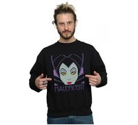 Disney Men's Maleficent Cropped Head Sweatshirt in Black | Size: Medium Disney Black M