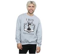 Disney Men's Maleficent I Run This Castle Sweatshirt in Grey | Size: 2XL Disney Grey 2XL