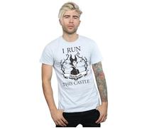Disney Men's Maleficent I Run This Castle T-Shirt in Grey | Size: Small Disney Grey S