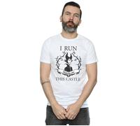 Disney Men's Maleficent I Run This Castle T-Shirt in White | Size: 2XL Disney White 2XL