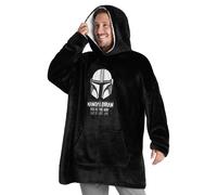 Disney Men's Mandalorian Oversized Hooded Poncho in Black Disney Black One Size
