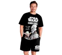 Disney Men's Mandalorian Short Pyjama in Black | Size: Small Disney Black S