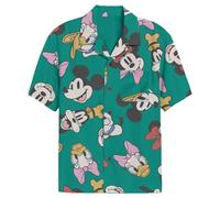Disney Men's Mickey and Friends Button Down Shirt, Multi-color, XS