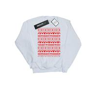 Mickey And Minnie Christmas Fair Isle Sweatshirt Disney White L