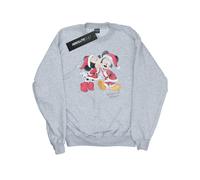 (XL, Sports Grey) Disney Mens Mickey And Minnie Christmas Kiss Sweatshirt
