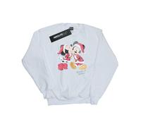 (M, White) Disney Mens Mickey And Minnie Christmas Kiss Sweatshirt