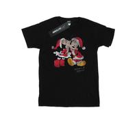 Disney Mens Mickey And Minnie Christmas Kiss T-Shirt BI39933