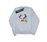 (XL, Sports Grey) Disney Mens Mickey And Minnie Mouse Kiss Sweatshirt