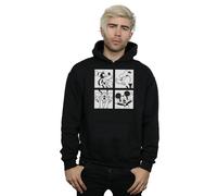 Disney Men's Mickey, Donald, Goofy & Pluto Boxed Hoodie in Black | Size: XL Disney Black XL