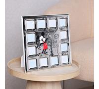 Disney Men's Mickey Mouse 12 Month Multi Aperture Real 999 Silver Plate Frame Disney Silver